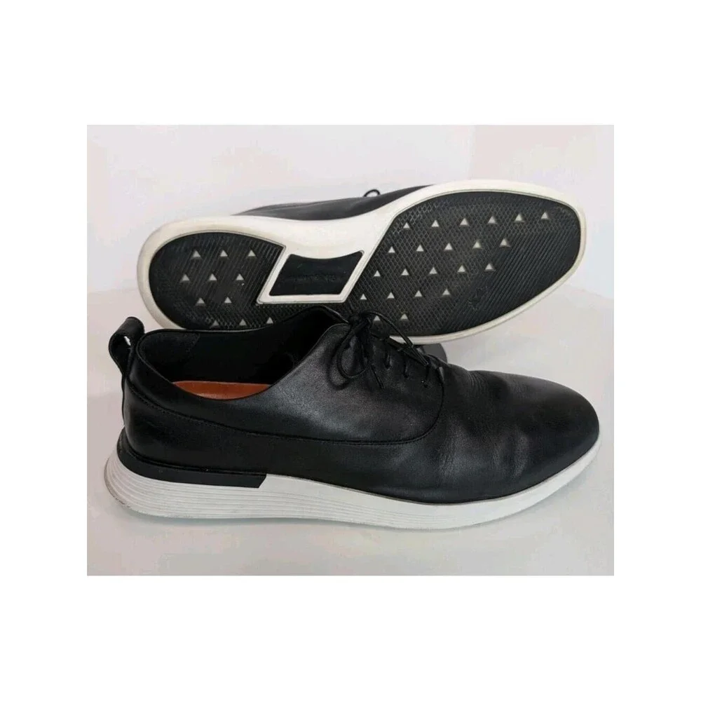 Wolf & Shepherd Crossover Derby Black Leather Oxford Men US 12 J0553 EUC
